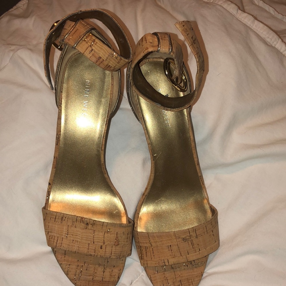 Cork Nine West wedges.